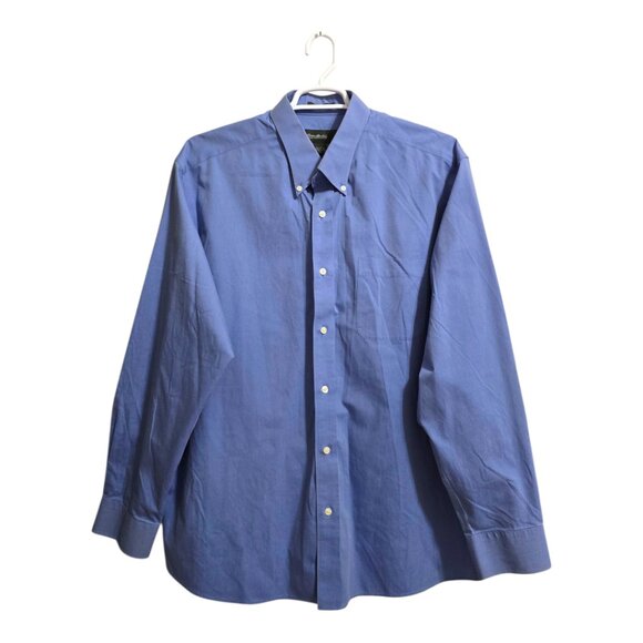 Eddie Bauer Blue Long Sleeve Relaxed Fit Casual Button Down Shirt Sz XXL - Picture 1 of 12